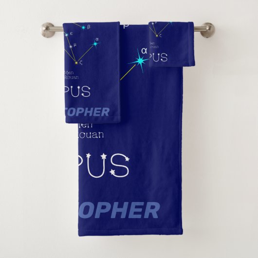 Southern Hemisphere Constellation Lupus Bad Handdoek (Insitu)