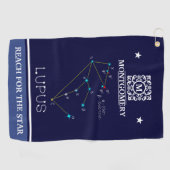 Southern Hemisphere Constellation Lupus Golfhanddoek (Horizontaal)