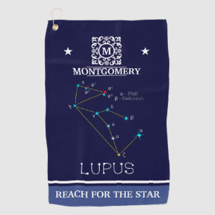 Southern Hemisphere Constellation Lupus Golfhanddoek