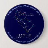 Southern Hemisphere Constellation Lupus Ronde Button 4,0 Cm (Voorkant)