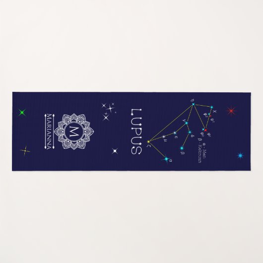 Southern Hemisphere Constellation Lupus Yogamat (Voorkant (horizontaal))