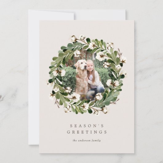 Southern Holiday Photo Card Feestdagenkaart (Voorkant)