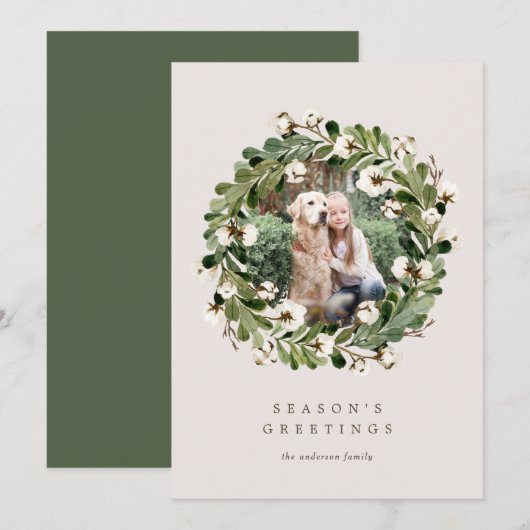 Southern Holiday Photo Card Feestdagenkaart (Voorkant / Achterkant)