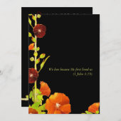 Southern Hollyhocks Luxe Floral Wedding Kaart (Voorkant / Achterkant)