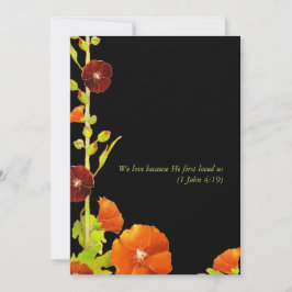 Southern Hollyhocks Luxe Floral Wedding Kaart