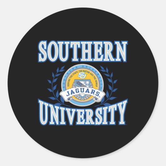 Southern Jaguars Laurels Gray Ronde Sticker (Voorkant)