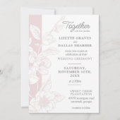 Southern Magnolia Blossom Blush Floral Wedding Kaart (Voorkant)