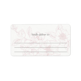 Southern Magnolia Blossom Blush Large Write-on Etiket