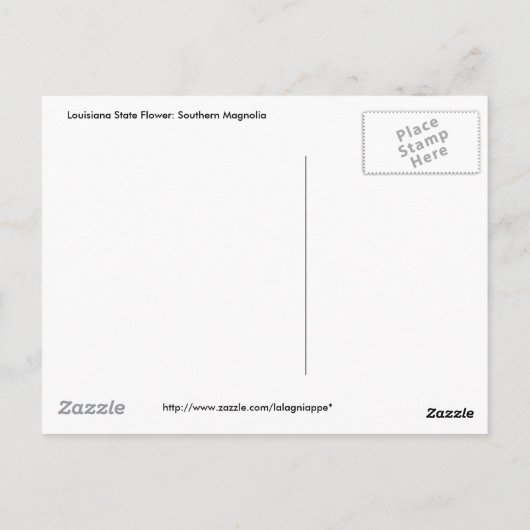 Southern Magnolia Briefkaart (Achterkant)