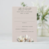 Southern Magnolia Bruiloft Verticale Antwoorden Ka Kaart (Staand voorkant)