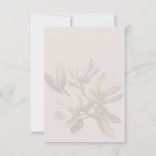 Southern Magnolia Bruiloft Verticale Antwoorden Ka Kaart (Achterkant)