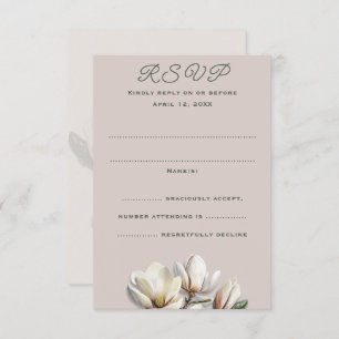 Southern Magnolia Bruiloft Verticale Antwoorden Ka Kaart