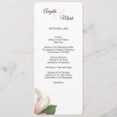 Southern Magnolia Flower Program | Wit Programmakaart (Voorkant)