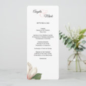 Southern Magnolia Flower Program | Wit Programmakaart (Staand voorkant)