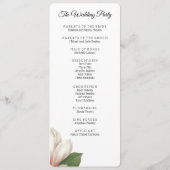 Southern Magnolia Flower Program | Wit Programmakaart (Achterkant)