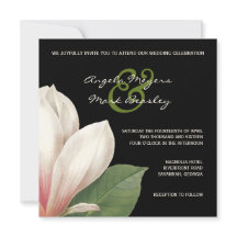 Southern Magnolia Flower Wedding | Elegant Black
