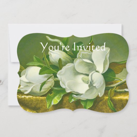Southern Magnolia Flower Wedding Kaart (Voorkant)