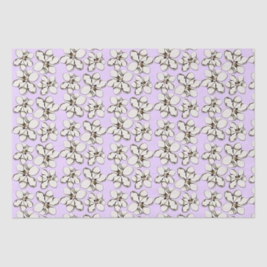 Southern Magnolia Flowers Lavender Tissue Paper Tissuepapier (Voorkant)