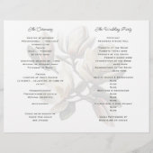 Southern Magnolia gevouwen bruiloft programma Sjab (Achterkant)