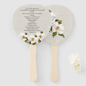 Southern Magnolia huwelijksprogramma Fan Handwaaier (Voorkant en achterkant)
