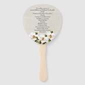 Southern Magnolia huwelijksprogramma Fan Handwaaier (Voorkant)