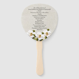 Southern Magnolia huwelijksprogramma Fan Handwaaier