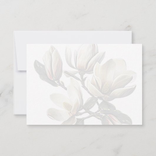 Southern Magnolia Wedding Reply Kaart Enclosure (Achterkant)