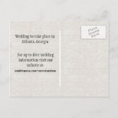 Southern Magnolia Wedding Sla de datum op Aankondigingskaart (Achterkant)