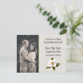Southern Magnolia Wedding Sla de datum op Aankondigingskaart (Staand voorkant)