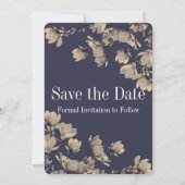 Southern Magnolias Foto & Midnight Blue Weddenscha Save The Date (Achterkant)