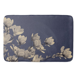 Southern Magnolias & Midnight Blue Floral Badmat