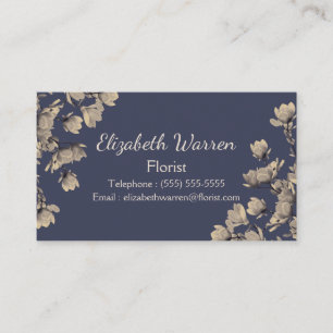 Southern Magnolias & Midnight Blue Florist Visitekaartje