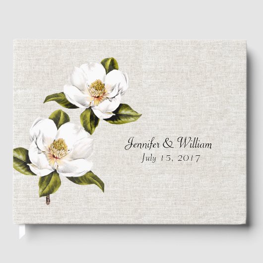 Southern Magnolias Wedding Guest Book Gastenboek (Voorkant)