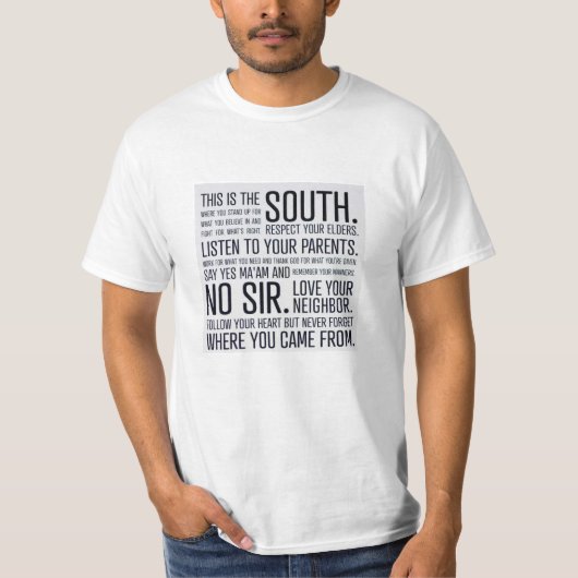 Southern Manifesto T Shirt (Voorkant)