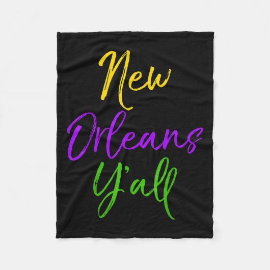Southern Mardi Gras Quote Louisiana Gift New Orlea Fleece Deken (Voorkant)