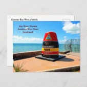 Southern most point Key West, Florida Briefkaart (Voorkant / Achterkant)