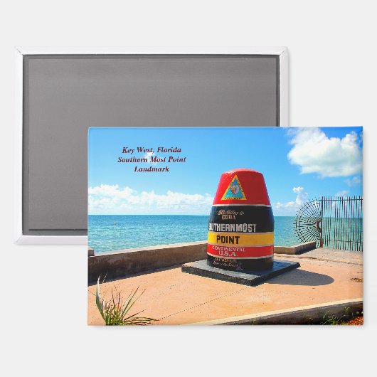 Southern most point Key West, Florida Magneet (Voorkant / Achterkant)
