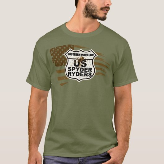 Southern Mountain Chapter - Tattered Flag sepia T-shirt (Voorkant)