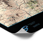 Southern Nevada Map, Amerikaanse satelliet poster (Hoek)