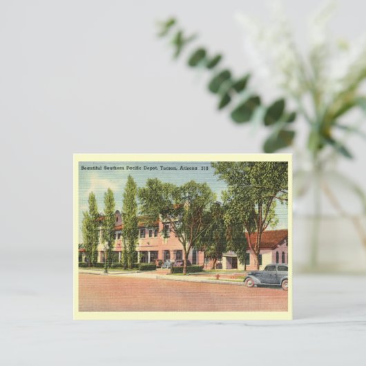 Southern Pacific Depot, Tucson, AZ  Briefkaart (Staand voorkant)