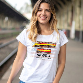 Southern Pacific GS-4 Daylight Locomotive profile T-shirt