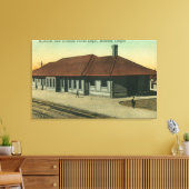 Southern Pacific Railroad Depot in Medford, OR Canvas Afdruk (Insitu (Woonkamer))