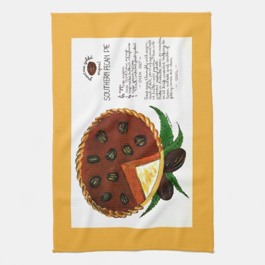 Southern Pecan Pie Recept Theedoek (Verticaal)