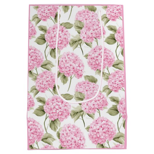 Southern Pink Hydrangea Gift Bag Medium Cadeauzakje (Achterkant)