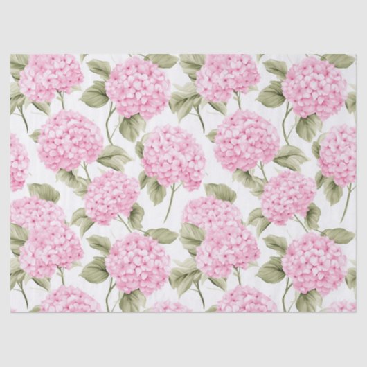 Southern Pink Hydrangea Tissue Paper Tissuepapier (Voorkant)