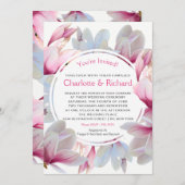 Southern Pink Magnolia Blossom Weddenschap Kaart (Voorkant / Achterkant)