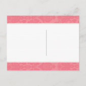 Southern Pink Peony Wedding RSVP Uitnodiging Briefkaart (Achterkant)