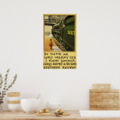 Southern Railway Summer Holiday Old Travel Poster (Keuken)