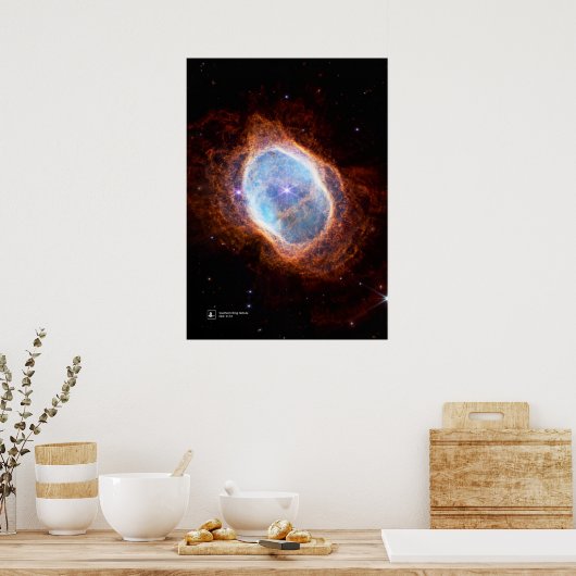 Southern Ring Nebula, NGC 3132 (James Webb/JWST) Poster (Keuken)