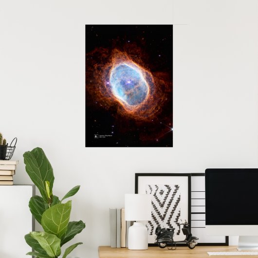 Southern Ring Nebula, NGC 3132 (James Webb/JWST) Poster (Thuiskantoor)